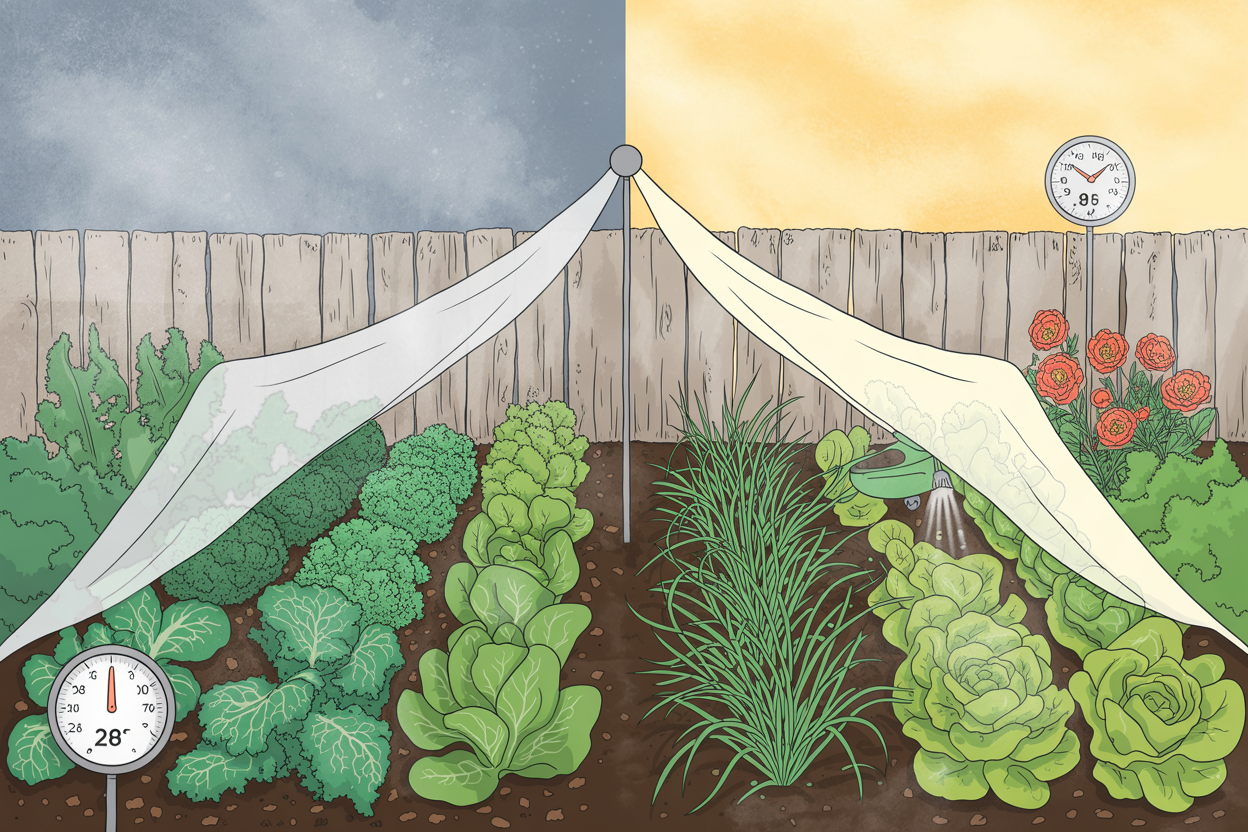 Hoe kan ik buitenplanten beschermen tegen vorst of hittegolven?