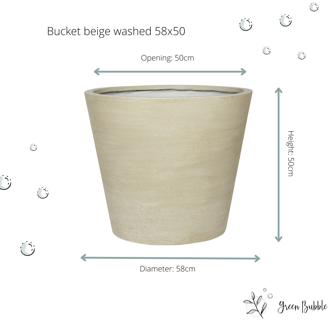 Pot Bucket Beige Washed 